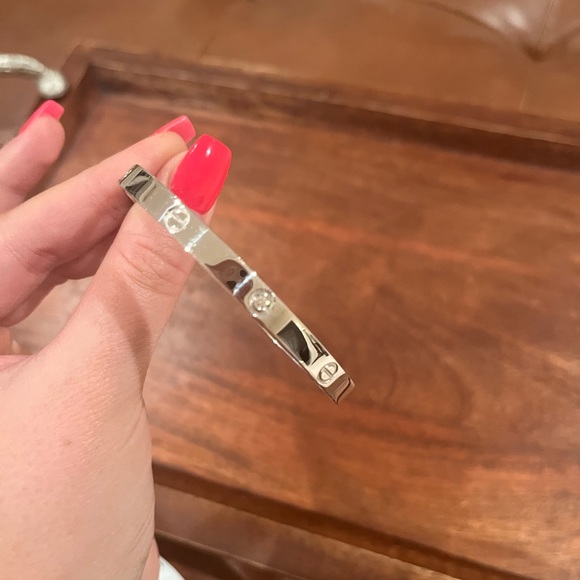 LOVE Bracelet White Gold Diamond Cuff - Picture 4 of 8